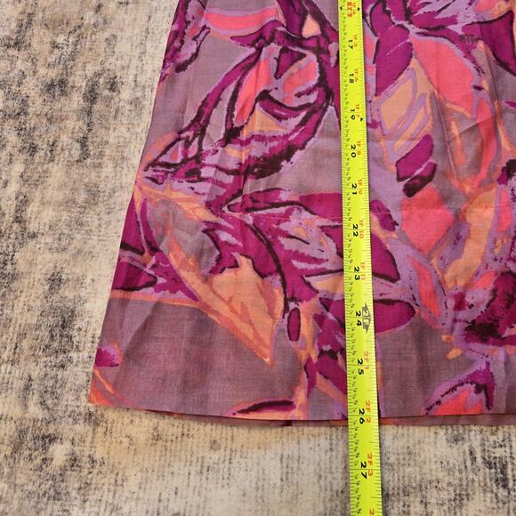 Ella Moss Silk Top Womens Medium Sleeveless Ruffle Floral Coquette Feminine Work - Picture 8 of 10